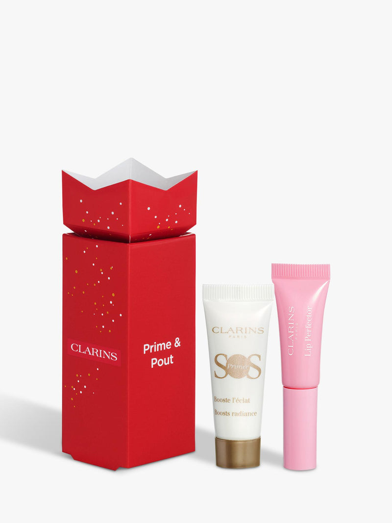 Clarins gift set lip perfector 5ml primer 10ml, imported from the UK