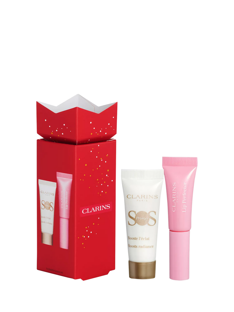 Clarins gift set lip perfector 5ml primer 10ml, imported from the UK