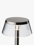 Flos Bon Jour Unplugged black chrome table lamp (British brand)