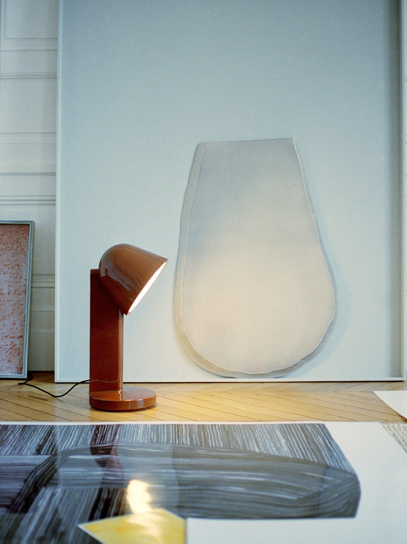 Flos Céramique desk lamp rusty red with ceramic body - British product
