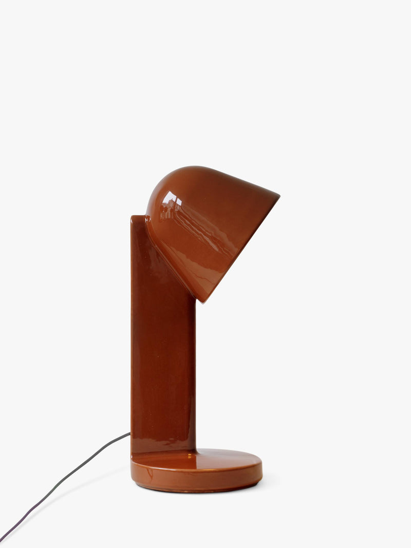 Flos Céramique desk lamp rusty red with ceramic body - British product