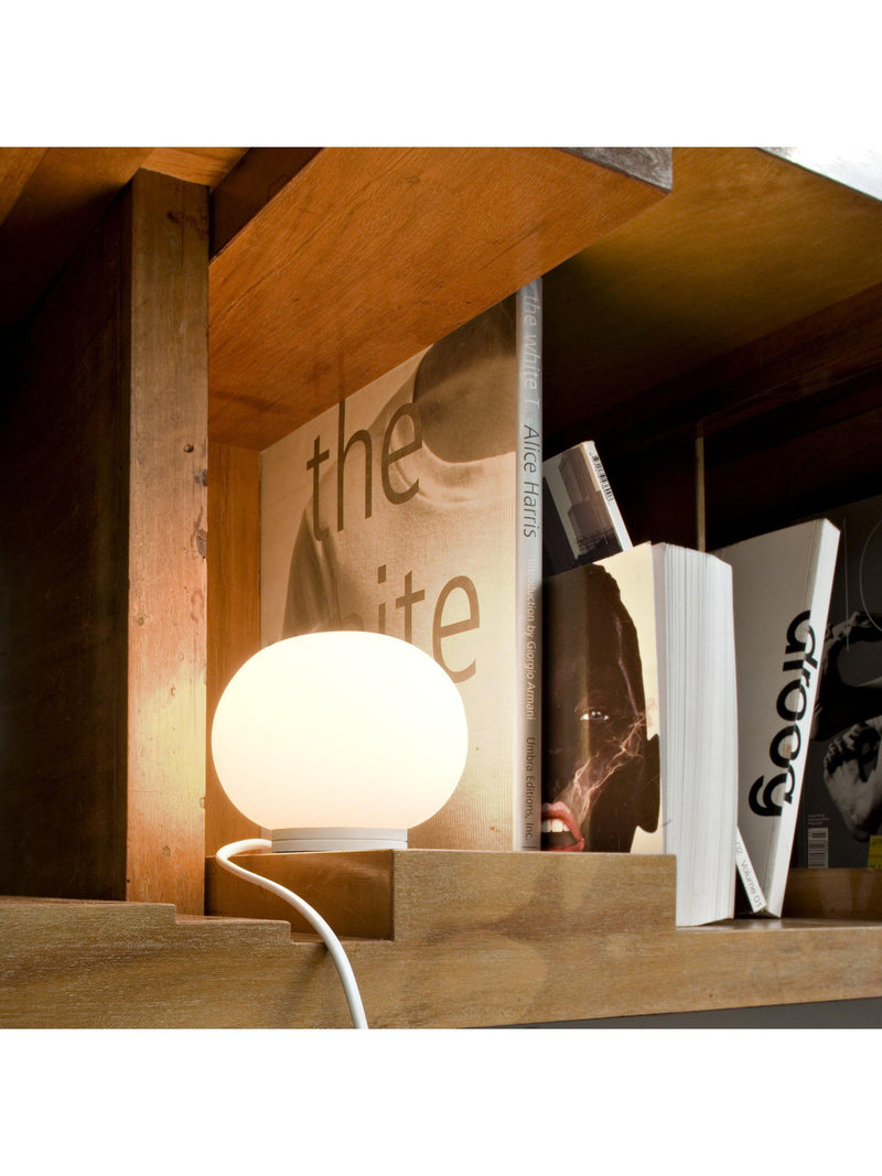 Flos Glo-Ball opaline glass mini table lamp white, UK version