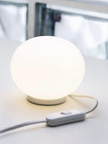 Flos Glo-Ball opaline glass mini table lamp white, UK version