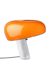 John Lewis Flos Snoopy Carrara Marble Base Table Lamp, Orange- Buy online at McGrocer