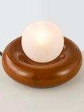 John Lewis Doughnut Table Lamp gloss white shade ceramic base, UK version