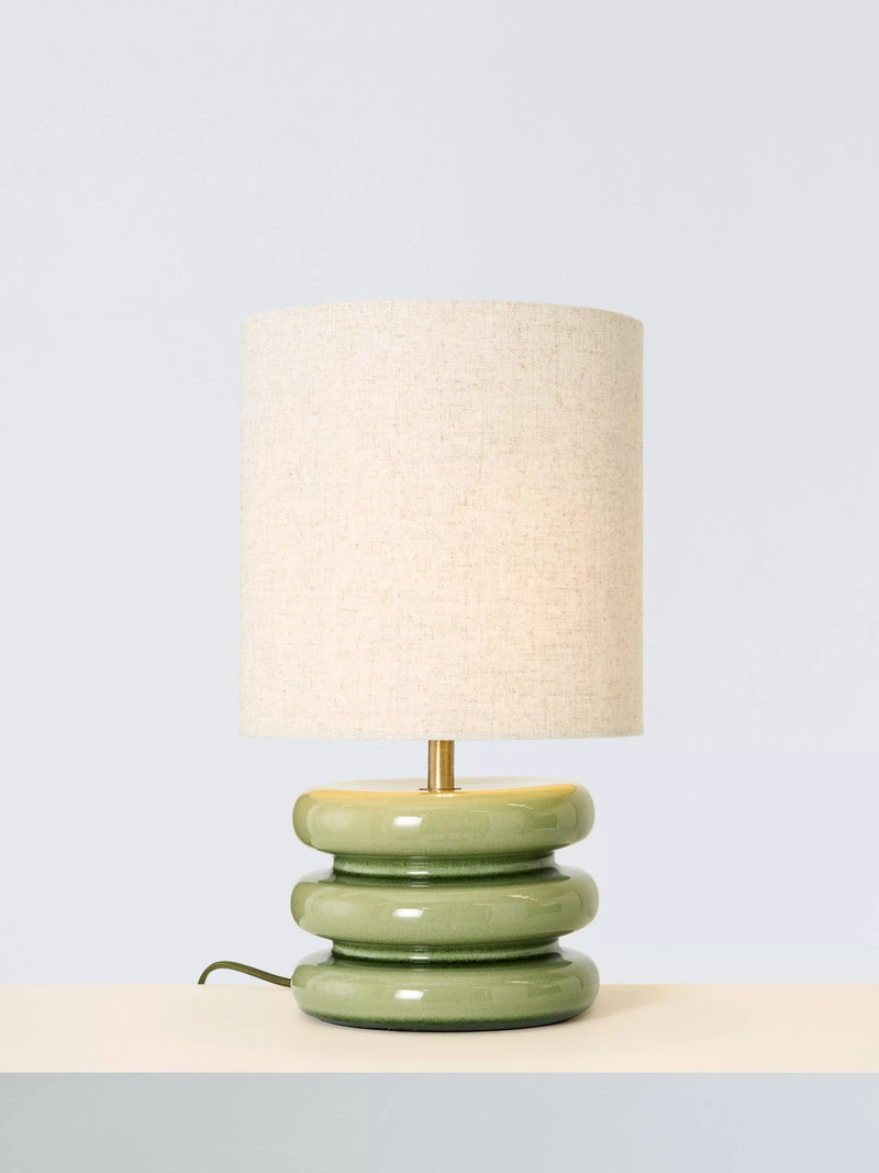 John Lewis Terra ceramic table lamp green - British product