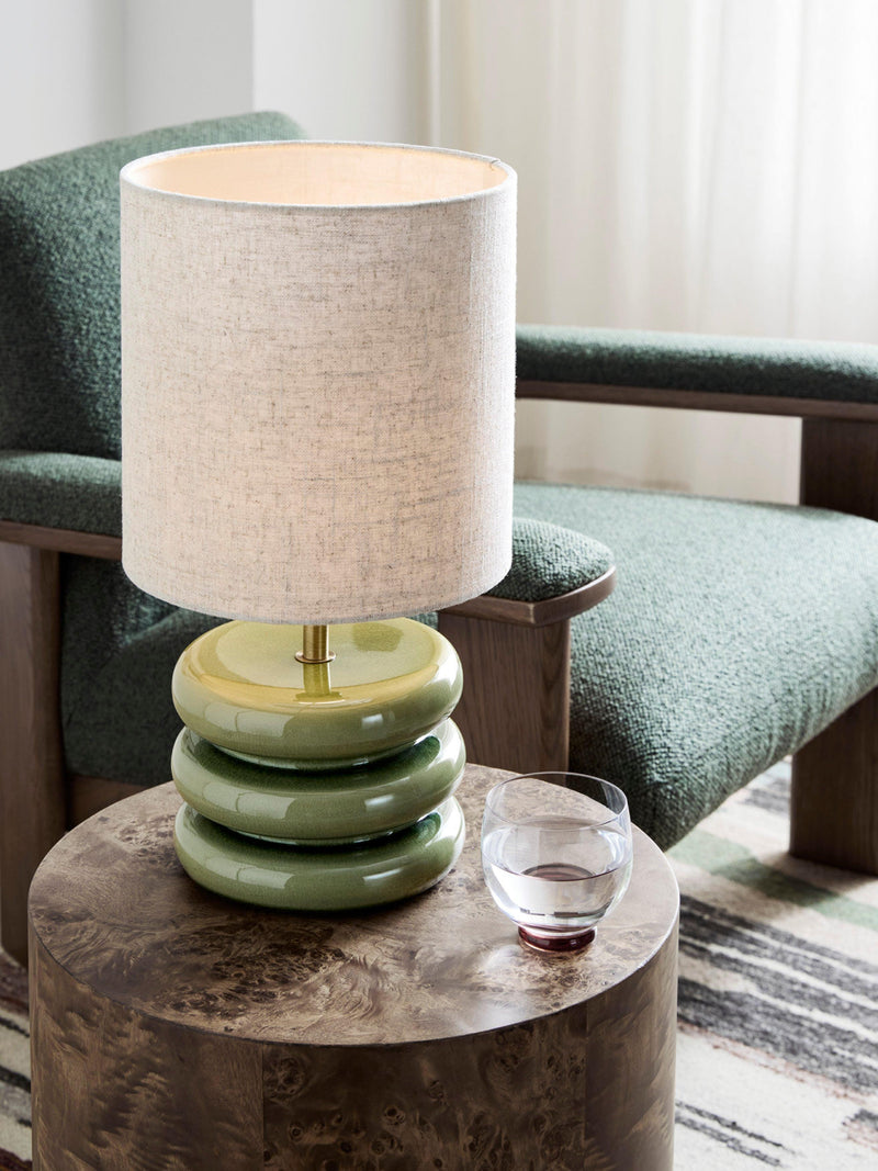 John Lewis Terra ceramic table lamp green - British product