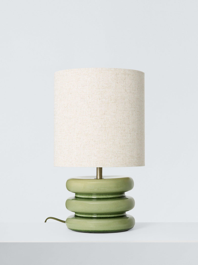 John Lewis Terra ceramic table lamp green - British product