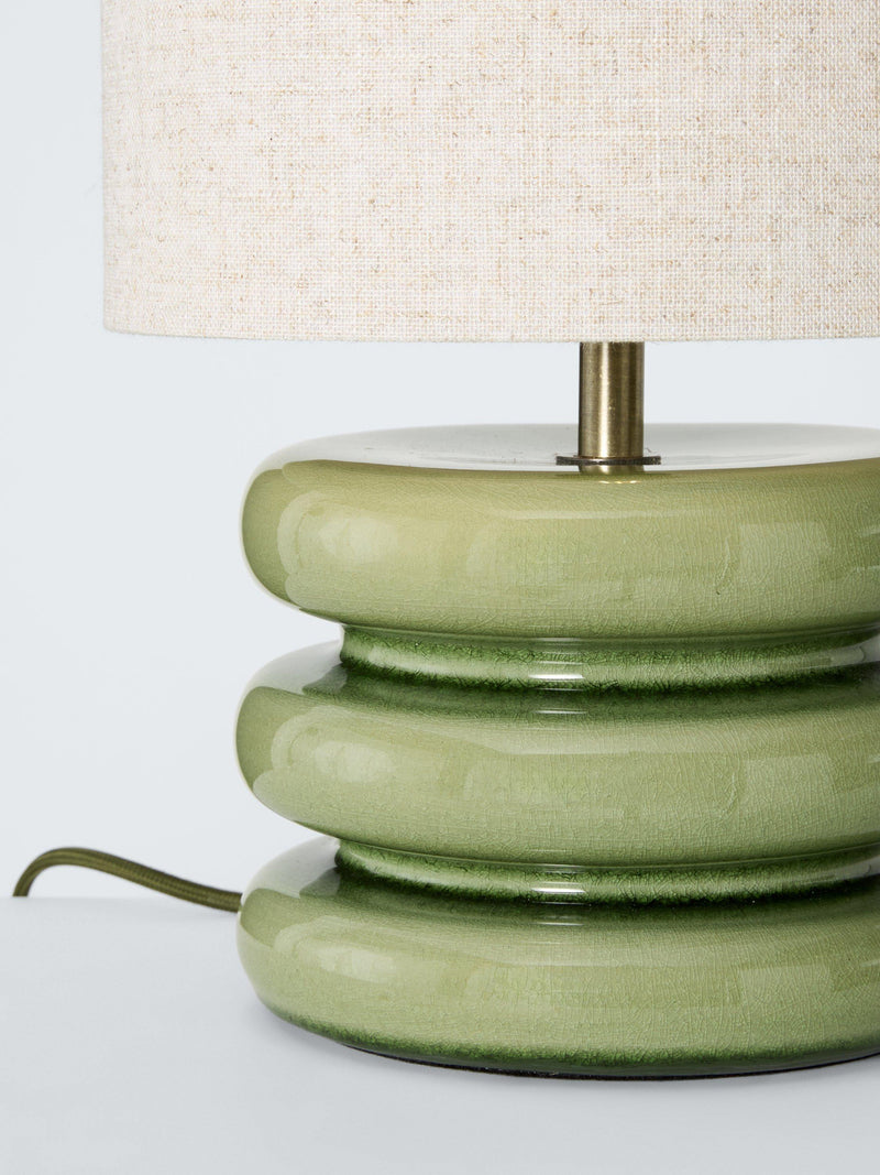 John Lewis Terra ceramic table lamp green - British product