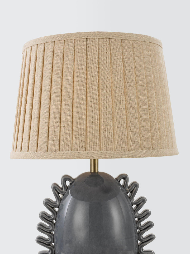 John Lewis ruffle table lamp blue ceramic, imported from the UK