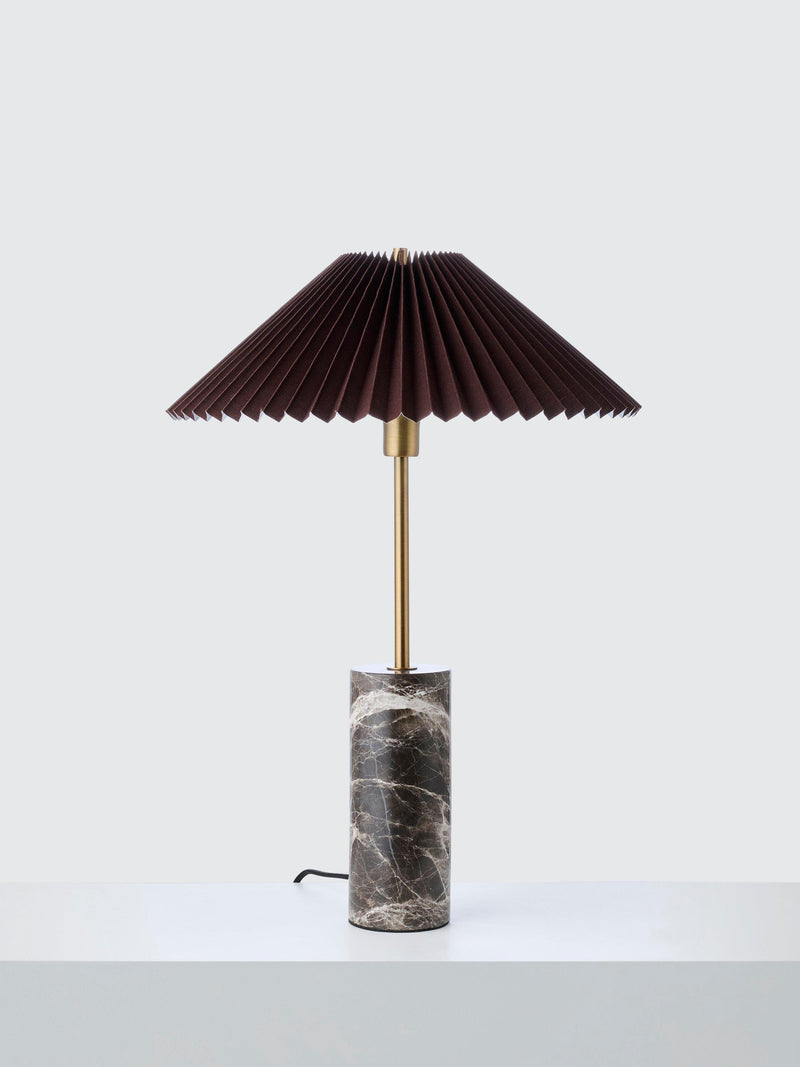 John Lewis table lamp marble base pleat shade, UK version