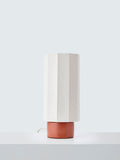 John Lewis Deca ceramic base table lamp with linen shade 31cm - British product