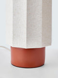 John Lewis Deca ceramic base table lamp with linen shade 31cm - British product