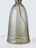 John Lewis bubble glass avocado table lamp with linen shade (British brand)