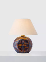 John Lewis John Lewis Fowey Reactive Glaze Ceramic Table Lamp, Brown/Blue, Medium- Buy online at McGrocer