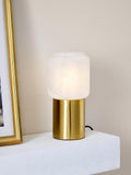 John Lewis Bosa alabaster effect touch table lamp brass - British product