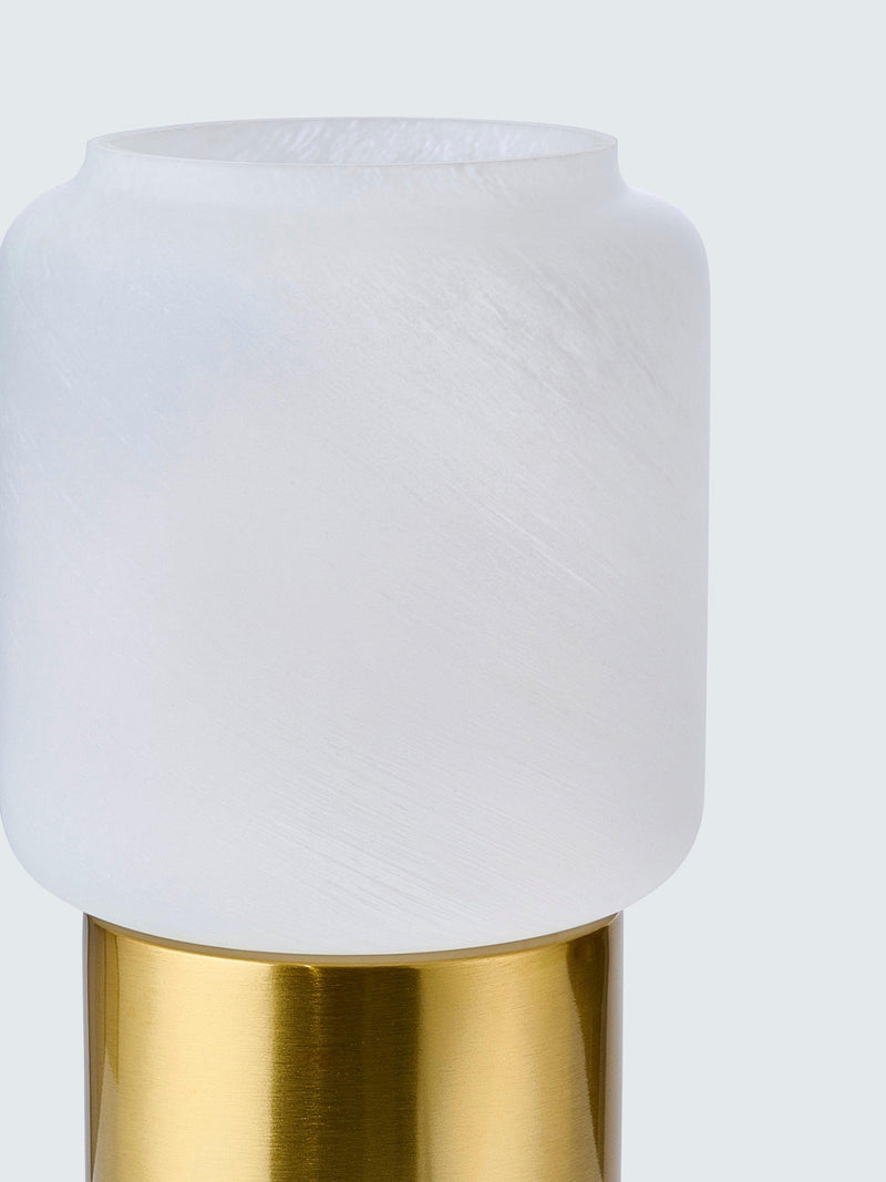 John Lewis Bosa alabaster effect touch table lamp brass - British product
