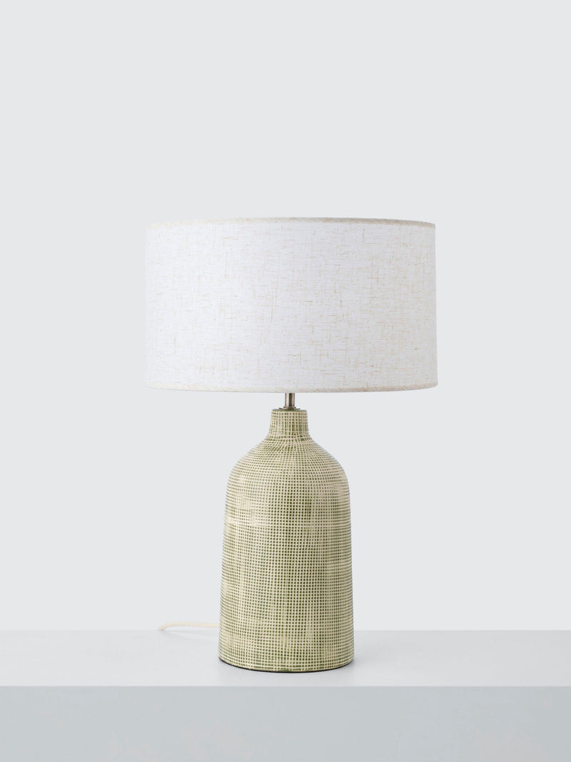 John Lewis Kairo glazed ceramic table lamp 48.5cm, imported from the UK