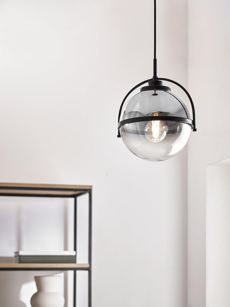 John Lewis Contour pendant ceiling light smoke shade, UK version
