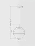 John Lewis Contour pendant ceiling light smoke shade, UK version