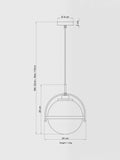 John Lewis Contour pendant ceiling light smoke shade, UK version