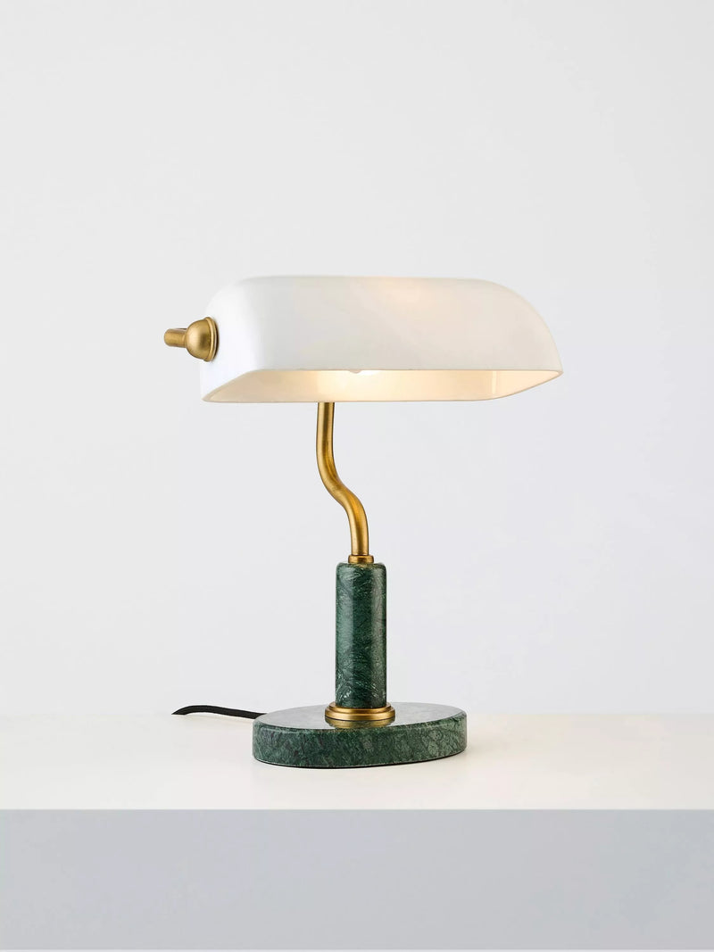 John Lewis Mabel desk lamp green marble base 34cm - British product