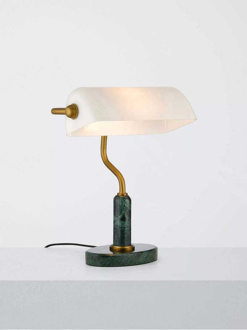 John Lewis Mabel desk lamp green marble base 34cm - British product