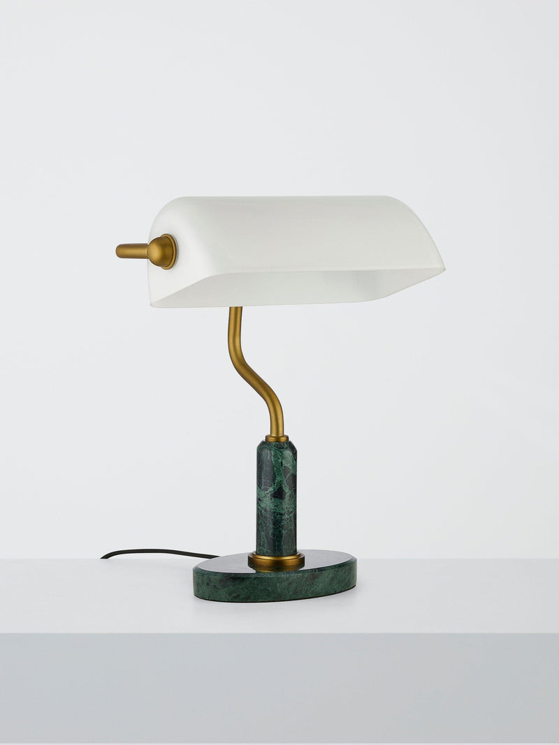 John Lewis Mabel desk lamp green marble base 34cm - British product