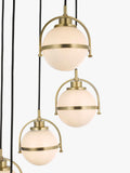 John Lewis Contour 5 pendant cluster ceiling light matt antique brass - British product