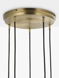 John Lewis Contour 5 pendant cluster ceiling light matt antique brass - British product