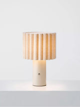 John Lewis John Lewis Modern Scallop Painted Rechargeable Table Lamp, Matt Greige- Buy online at McGrocer