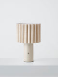John Lewis Modern Scallop rechargeable table lamp Matt Greige - British product
