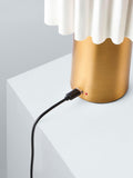 John Lewis Modern Scallop table lamp antique brass, UK version