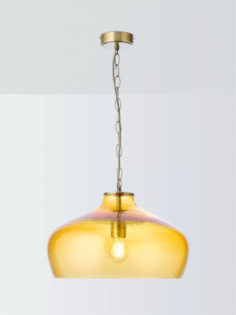 John Lewis Cartmel Large Textured Glass Pendant Ceiling Light