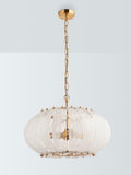 John Lewis Jardin glass pendant light brass adjustable drop, imported from the UK