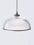 John Lewis Tristan ribbed glass pendant ceiling light bronze, imported from the UK