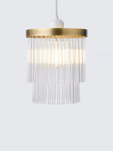 John Lewis John Lewis Lexton Glass Rod Easy-to-Fit Ceiling Shade, Antique Brass- Buy online at McGrocer