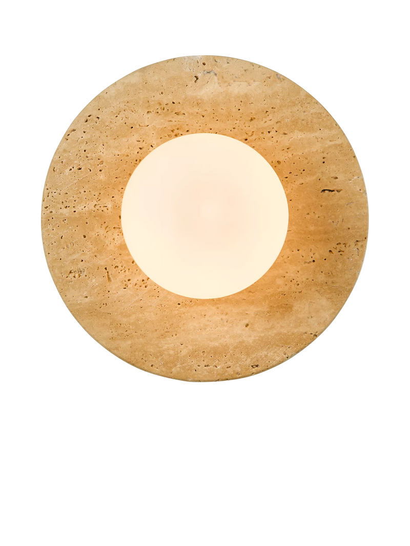 John Lewis Bowl marble wall light travertine - British product