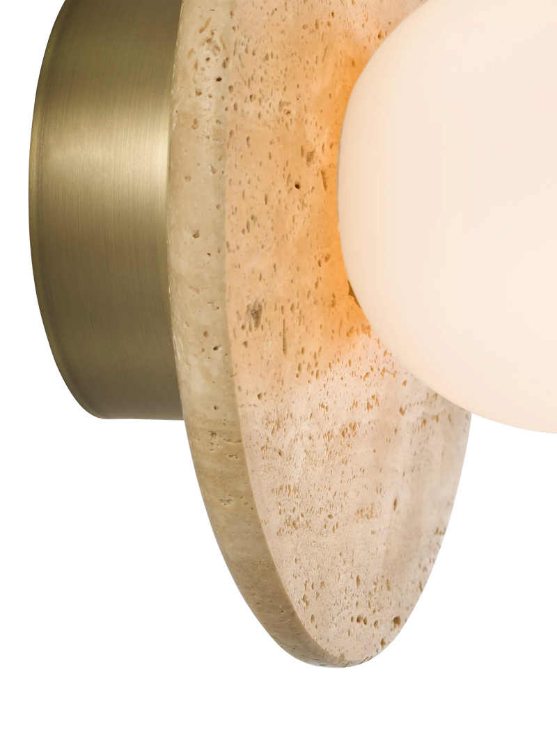 John Lewis Bowl marble wall light travertine - British product