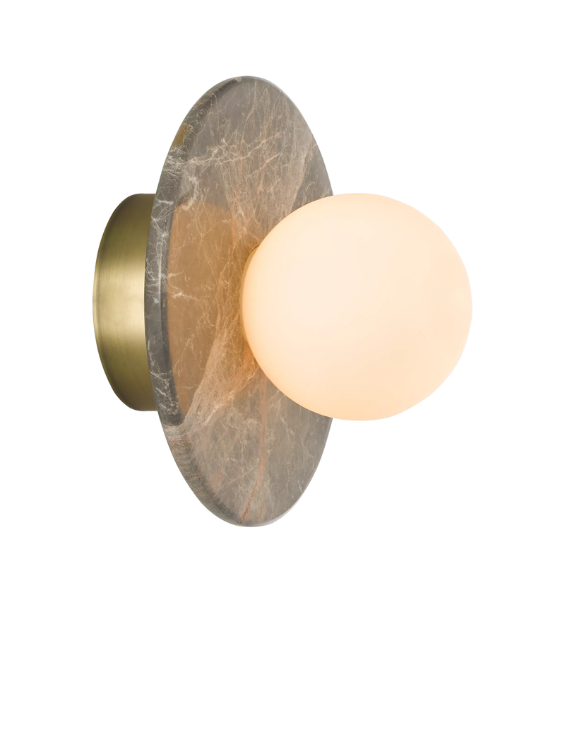 John Lewis Bowl Marble Wall Light Bost Grey, imported from the UK