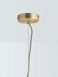 John Lewis pleated glass globe ceiling light antique brass - British product