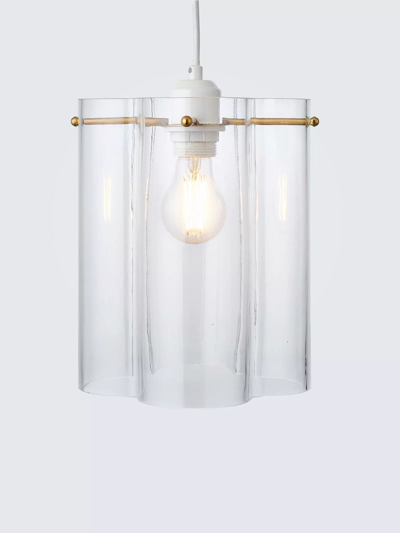 John Lewis Poppy easy-fit ceiling shade clear glass - British product
