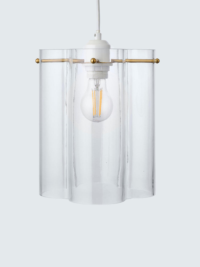 John Lewis Poppy easy-fit ceiling shade clear glass - British product