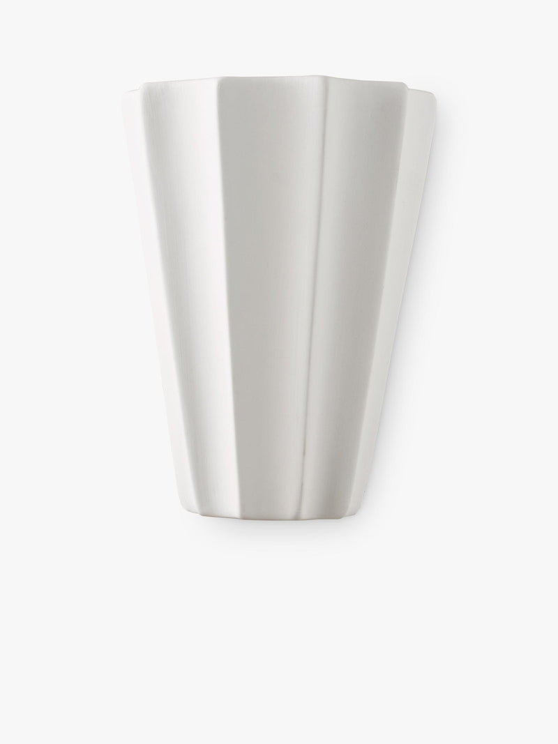 John Lewis tapered scalloped wall light white - British product