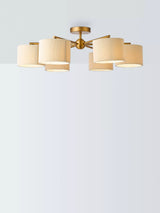 John Lewis John Lewis Rosso 6 Arm Semi Flush Ceiling Light, Antique Brass- Buy online at McGrocer