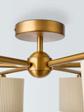 John Lewis Rosso semi-flush ceiling light antique brass fabric shades - British product