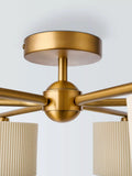 John Lewis Rosso semi-flush ceiling light antique brass fabric shades - British product