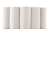 John Lewis John Lewis Ceramic Wide Fluted Wall Light, White- Buy online at McGrocer