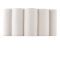 John Lewis ceramic fluted wall light, white (British brand)