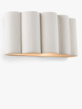 John Lewis ceramic fluted wall light, white (British brand)